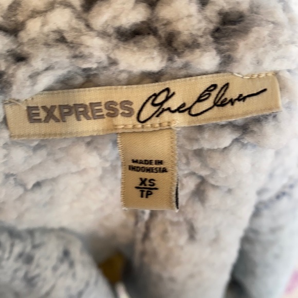 Express grey teddy fleece jacket size XS - Picture 7 of 8
